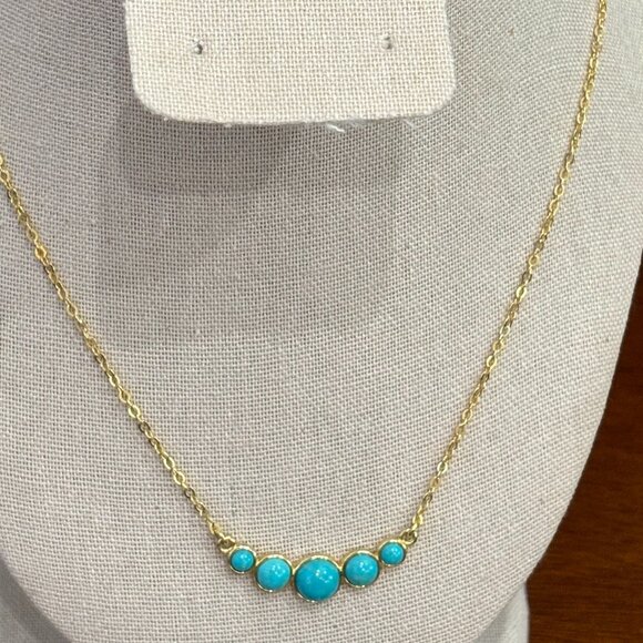 Milor Italy 925 Turquoise Necklace on 18" Chain - Picture 6 of 8